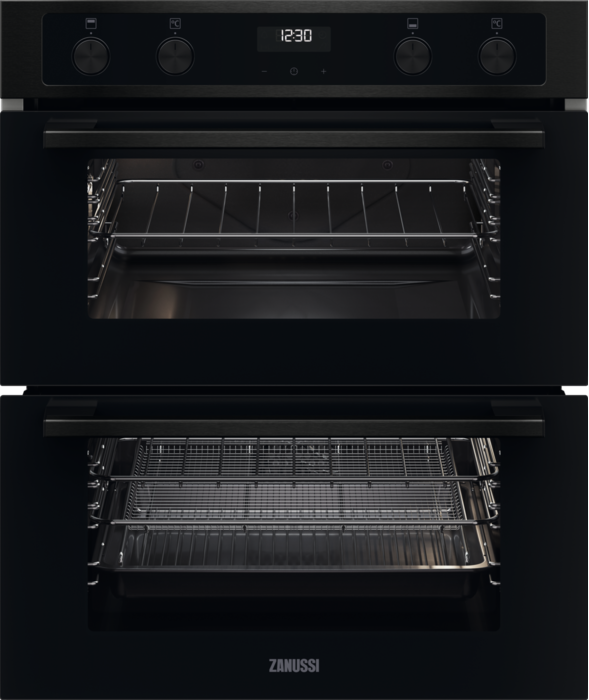 Zanussi ZPCNA4K1  Series 40 AirFry Built-Under Double Electric Oven Black