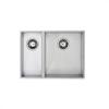 Carysil SQI07RH QUBE (RH main bowl)  1.5 Bowl (Undermount or Inset) Undermount Sink Stainless steel