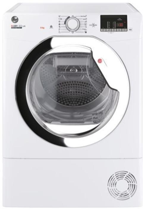 Hoover HLEH9A2DCE-80 H-DRY 300 LITE 9kg 60cm  (Silver Doors) Heat Pump Freestanding Dryer White