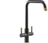 Abode Industria 3 IN 1 Monobloc PT1197 M Boiling Water Tap Matt Black & Antique Brass