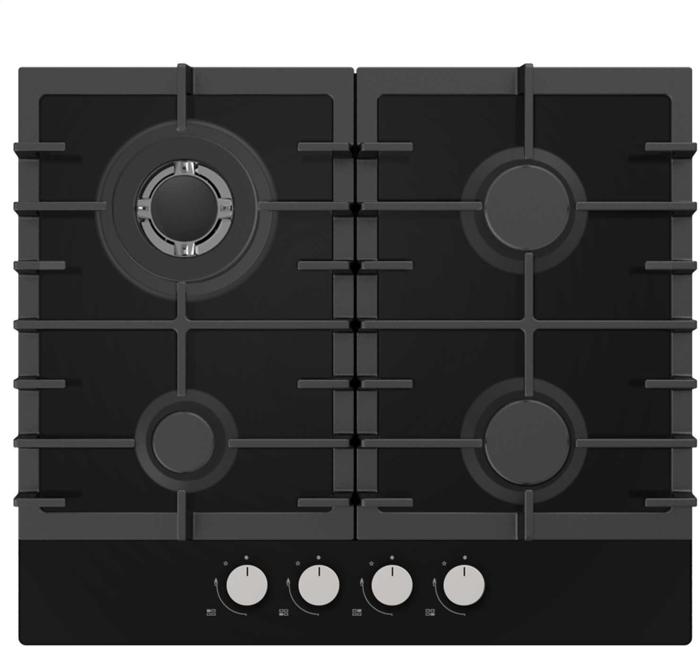 Statesman GH60GB 4 x Burner ( Gas on Glass) Gas Hob Black