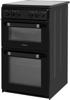 Hotpoint HD5V92KCB/UK 50cm 4 Ceramic Zone Hob Freestanding Electric Cooker Black