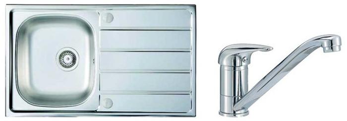 Smeg LERSP860 1 x Med Bowl Single Drainer Reverible with Tap ( Sink and Tap ) Stainless steel