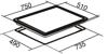 OEM CERH75BL 75cm Black 5 Zone Frameless Touch Control Ceramic Hob Black