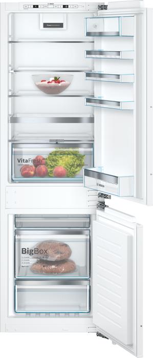 Bosch KIN86AFF0G Series 6 bottom 177.2 x 55.8 cm flat hinge No Frost 70 / 30 Integrated Fridge Freezer White