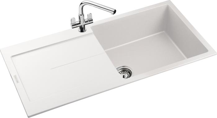 Rangemaster SCO1051CW Scoria Igneous Granite Inset Sink Crystal White