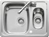 Leisure EL650 Euroline 1.5 Bowl Inset Sink + Rangemaster TMR1BF Dual Lever Tap ( Sink and Tap ) Stainless steel