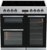 BEKO KDVC90X 90cm  5 Zone Ceramic hob Double Fan oven Electric Range Cooker Stainless steel