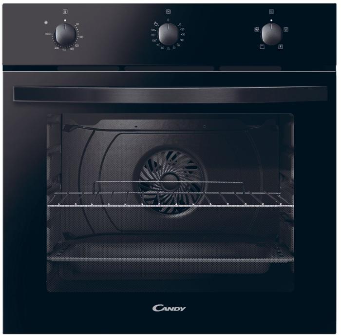 Candy FIDCN403 Single Electric Oven + CVW6BB 4 Burner Gas Hob ( Oven and Hob Pack ) Black