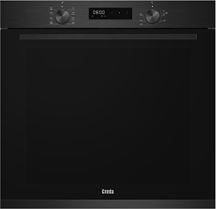 Creda C80BISMFBX Single Electric Oven + C60ISC 4 Zone Induction ( Oven and Hob Pack ) Dark Stainless Steel