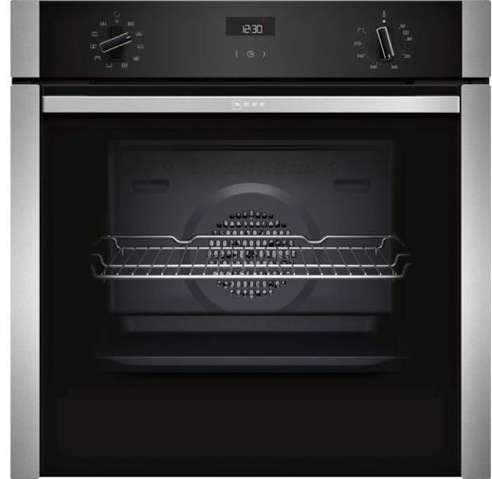 NEFF N 50 B3ACE4HN0B N 50 Slide & Hide 60cm 71Litre Built-in Single Electric Oven Stainless steel