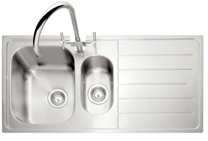 Caple LY150SS/R Lyon 150 Right Hand Drainer Inset Sink Stainless steel