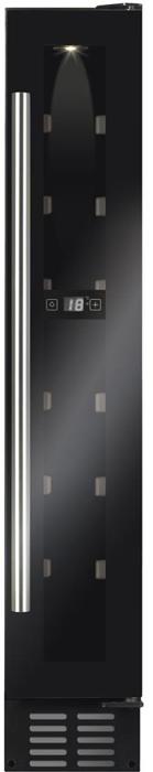 CDA FWC153BL freestanding under counter slimline Wine Cooler Black Glass