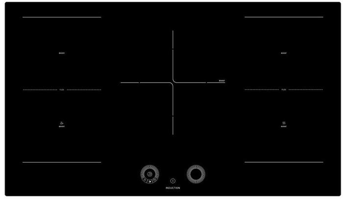 Teknix SCIH90SW 90cm Smart Wheel Touch Induction Hob Black