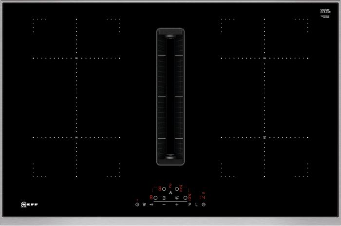 NEFF T48TD7BN2 N70 80cm hob with integrated ventilation system Induction Hob Black