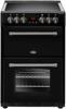 Belling Farmhouse 60E 444444711 Ceramic 60cm Double Oven Freestanding Electric Cooker Black