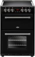 Belling Farmhouse 60E 444444711 Ceramic 60cm Double Oven Freestanding Electric Cooker Black