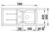 Thomas Denby Harmony MB 1.5/SD  HAR1020BA  Reversible Ceramic Inset Sink Bastalt Satin
