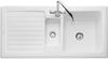 Rangemaster CRT10202WH  1.5 Bowl Rustic Fire Clay Ceramic  1000 x 500 mm Inset Sink White