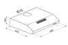 OEM STE50SS 50cm Visor Hood Stainless steel