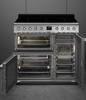 Smeg SY93I-1 90cm Symphony Electric Range Cooker Eclipse Glass Induction Range Cooker Stainless steel