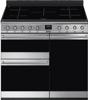 Smeg SY93I-1 90cm Symphony Electric Range Cooker Eclipse Glass Induction Range Cooker Stainless steel
