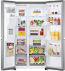 LG GSLV70PZTD 635 Litres Plumbed Water & Ice Dispenser Frost Free American Style Fridge Freezer Shiny Steel
