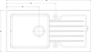 Carysil CD100LJDM 101cm Large Ceramic Inset Sink White