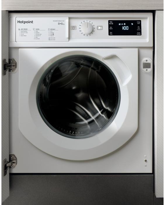 Hotpoint BI WDHG 861485 UK  Wash 8kg / Dry 6kg ( BIWDHG861485 ) Integrated Washer Dryer White