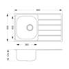 Carysil KD100 Pack Kona Single Bowl sink + HS605 Tap ( Sink and Tap ) Stainless steel