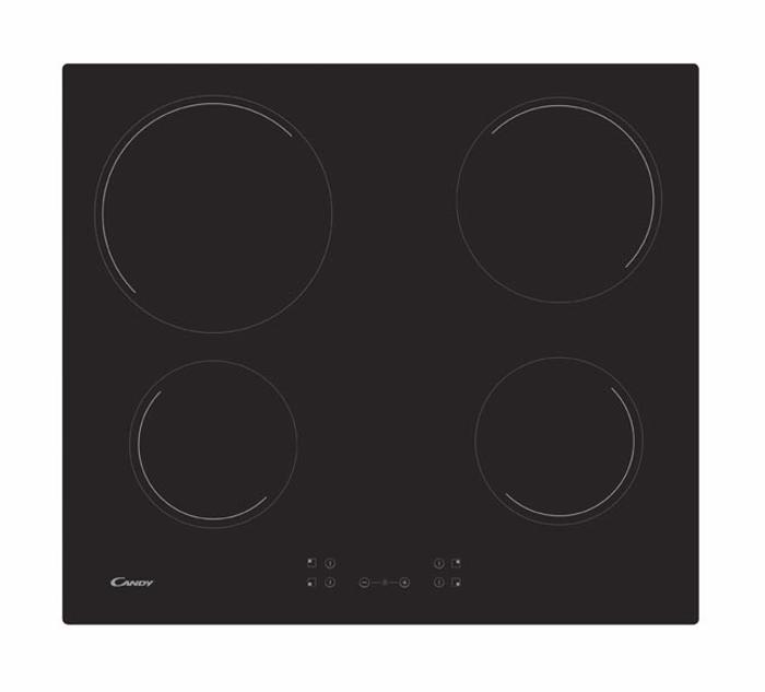 Candy CH64CCB Vetroceramic, 4 zones Ceramic Hob Black