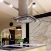 Luxair LA-90-ST-GL-ISL-UK 90cm Straight Glass Island ( LA90STGLISL ) Hood Stainless steel