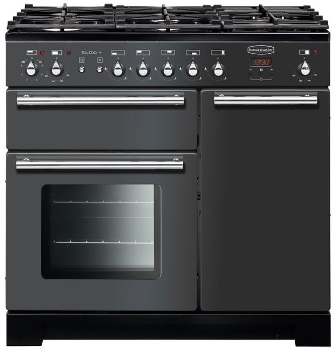Rangemaster TOLP90DFFSL/C  Toledo + 90 Dual Fuel Range Cooker Slate