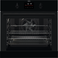 AEG BPK355061B 6000 Steambake Pyrolytic self clean Built-in Single Electric Oven Black