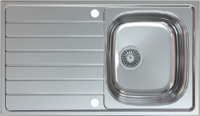 1810 BILANCIOUNO 860i Rev Single Bowl /430 + Carysil HS605 Single Lever Tap ( Sink and Tap ) Stainless Steel / Chrome