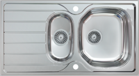 1810 BILANCIODUO 965I REV 1.5 Bowl + Carysil HS605 Single Lever Tap ( Sink and Tap ) Stainless steel