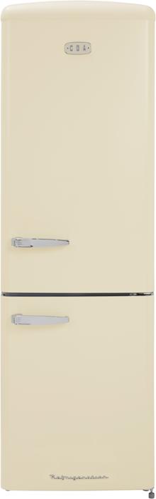 CDA FLORENCE-BARLEY Retro 60cm frost free 60/40 Freestanding Fridge-Freezer 