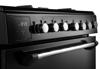 Rangemaster CLA60DFFBL/C 60cm Classic Double Oven 128080 Freestanding Dual Fuel Cooker Black