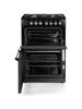 Rangemaster CLA60DFFBL/C 60cm Classic Double Oven 128080 Freestanding Dual Fuel Cooker Black