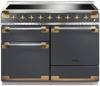 Rangemaster ELS110EISL/AB Elise 110 Induction with Antique Brass trim ( 134300 ) Induction Range Cooker Slate