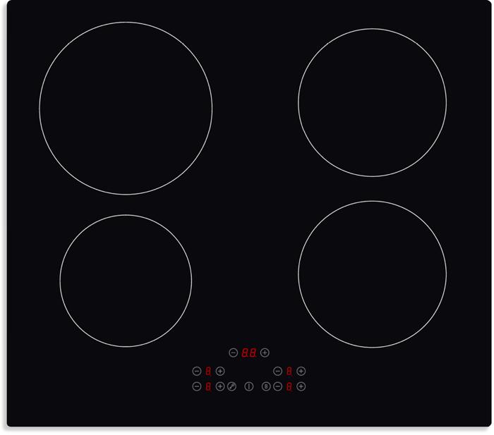 Montpellier MINH59 59cm 4 Zones Induction Hob Black