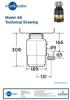 InSinkErator Model 46  Unit & Air Switch Waste Disposal Black