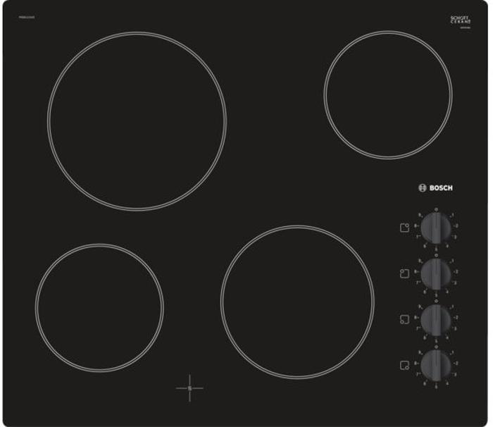 Bosch PKE611CA1E  60cm  4 Zone Ceramic Hob Black