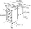 CDA FW284 60cm Built-under Undercounter Integrated Freezer White