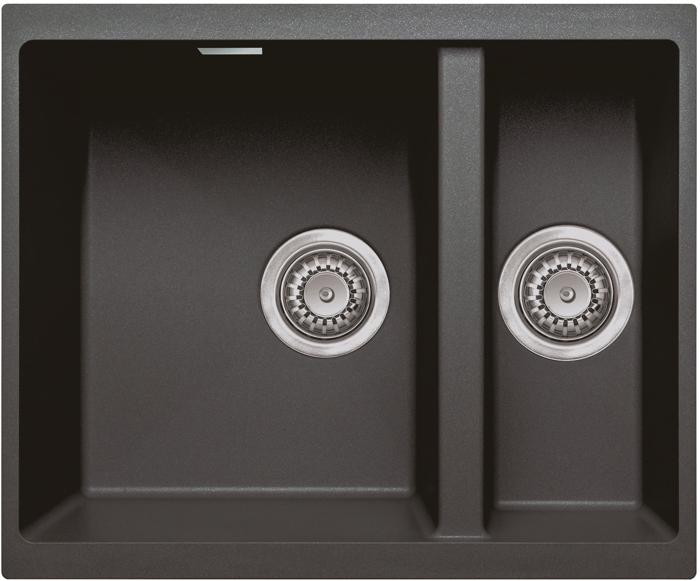 Carysil EN50REV-GM 1.5 Bowl Reversible Undermount Sink Gunmetal Grey