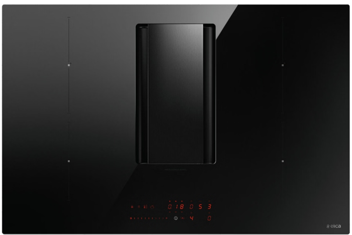 Elica NT-ALPHA 78cm Ducted Air Venting Induction Hob Black
