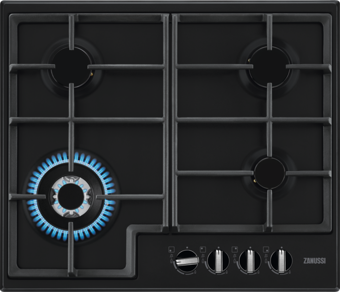 Zanussi ZGNN645K 4 Burner Gas Hob Black
