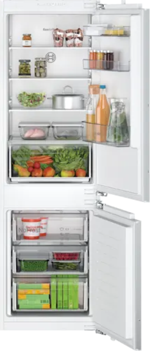 Bosch KIN86NFE0G Series 2 Built-in  freezer at bottom 177.2 x 54.1 cm flat hinge Frost Free Integrated Fridge Freezer White