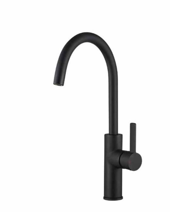 Francis Pegler Jeroni Swan Spout One Handle 922122 Tap Matt Black
