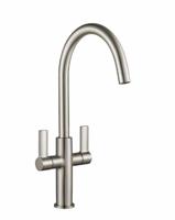 Francis Pegler Jeroni Swan Two Handle 922114 Tap Brushed Nickel
